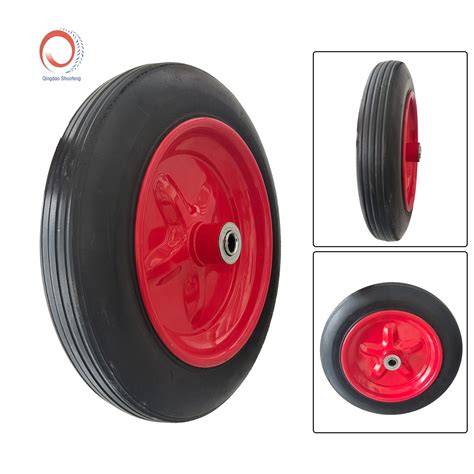 China Hot Sale Wheelbarrow Dolly Carts Solid Rubber Wheels 13 X 3 ...