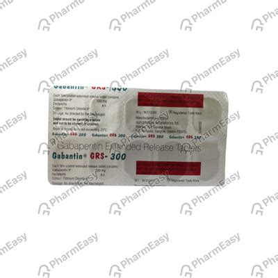 Gabantin GRS 300 Tablet: Uses, Side-effects, Price, Dosage & More Info ...