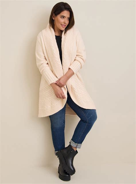 Plus Size - Chunky Cocoon Coatigan Cable Sweater - Torrid