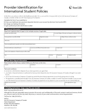 Fillable Online Provider Identification for International Student ...