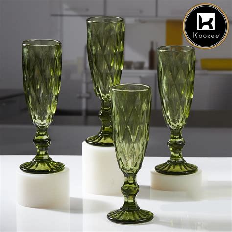 Kookee Crystal Glassware Wine Glass for drinking Sparkling White Wine ...