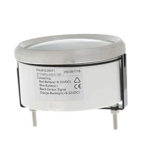 MILAAN Marine Rudder Angle Gauge 0-190 85Mm 900-00071 White Chrome ...