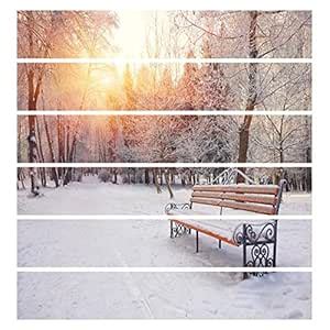Buy Tomtopp DIY 3D Stairway Stickers Forest Snow Pattern Stairs Wall ...