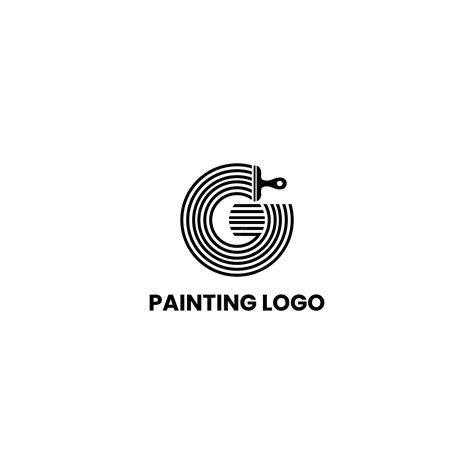 Premium Vector | Letter g painting logo template