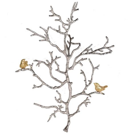 Buy Benzara BM165480 Small Silver Aluminum Branch Wall Sculpture Online ...