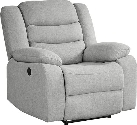Swansea Gray Woven Power Recliner | Rooms to Go