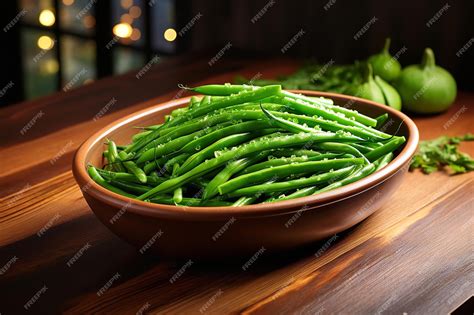 Premium AI Image | Blanched Green Beans Dinner Recipe