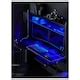 FREDDE gaming desk, black, 140/185x74x146 cm (551/8/727/8x291/8x571/2 ...