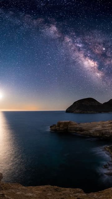 Download wallpaper Cabo de Gata, Almeria, San Ramón Castle, under the ...