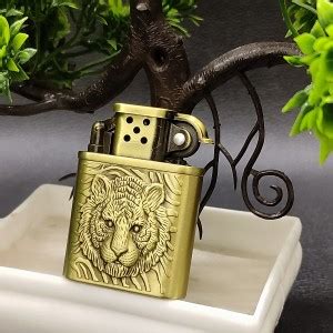 Point Zero Good Quality Metal Body Tiger Eye Design Wheel Flame Butane ...
