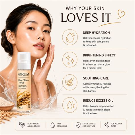 Rice Water Toner with Niacinamide for Glass Skin Glow – ORUM