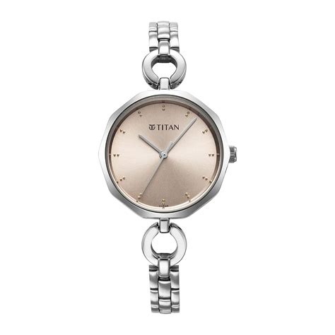 Titan Karishma Quartz Analog Beige Dial Silver Stainless Steel Strap ...