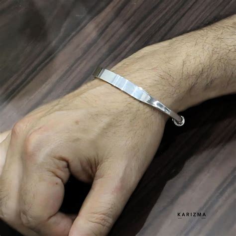 Pure Silver Men's Bangle Bracelet – Karizma Jewels