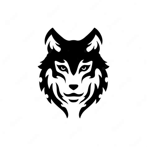 Tribal Wolf Kopf Logo Tattoo Design Schablone Vektor Illustration ...
