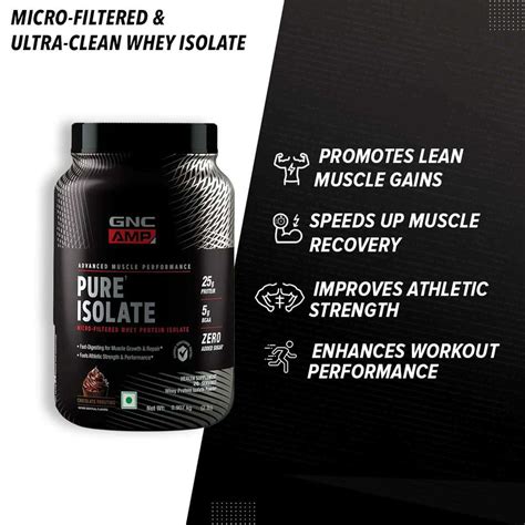 Buy GNC AMP PURE ISOLATE | ADVANCED MUSCLE PERFORMANCE (VANILLA, 4 LBS ...
