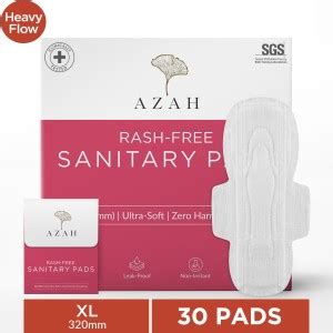 AZAH Rash-Free Clinically Tested Safe Sanitary Pad With Disposable Bag ...
