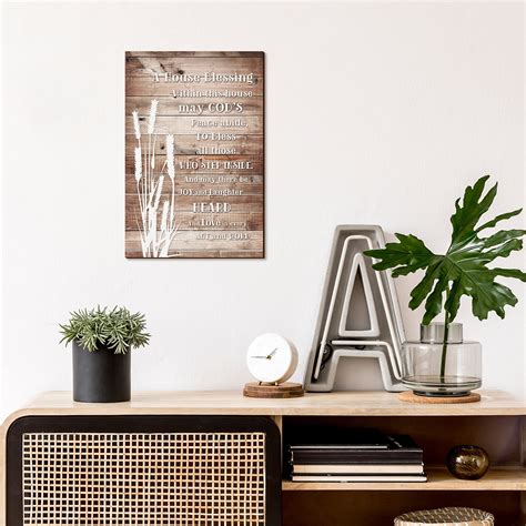 Buy House Blessing Hanging Wooden Sign Christian Bible Verse Wall Decor ...