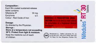 Nifedules Rt 30 Tablet 10 - Uses, Side Effects, Dosage, Price | Truemeds