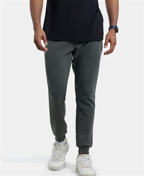 Buy Super Combed Cotton Rich Slim Fit Jogger with Zipper Pockets - Deep ...