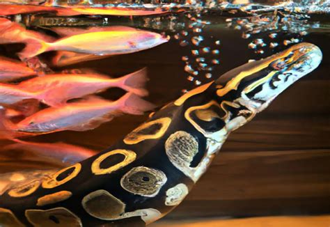 Ball Python Eating Fish 的图像结果