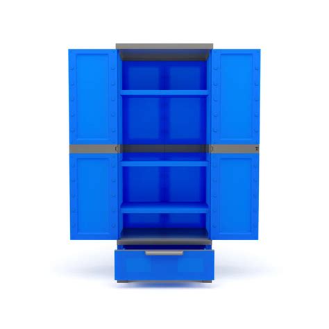 Nilkamal Freedom FMDR 1B Plastic Storage Cabinet with 1 Drawer (Blue a ...