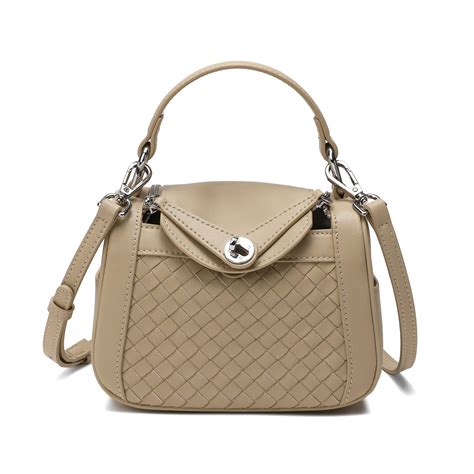 Woven Leather Crossbody/ Shoulder Bag - Tiffany & Fred Paris