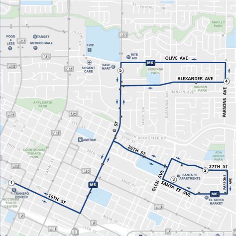 M6 - Olive Loops | Merced Transit Authority, CA - Official Website
