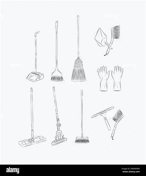Image result for Cleaning Tools Drawing