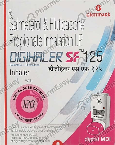 Digihaler Sf 125mcg Box Of 120md Metered Dose Inhaler: Uses, Side ...