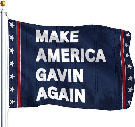 Amazon.com : Make America Gavin Again Flag For College Dorm : Patio ...