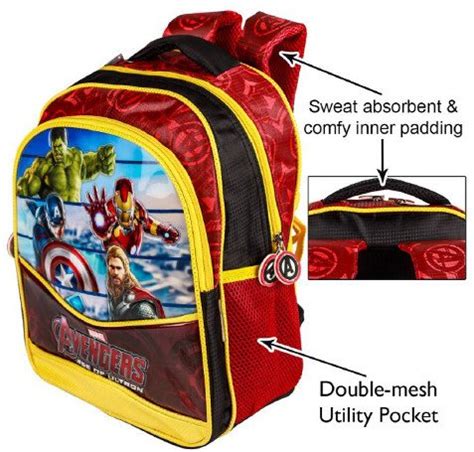 Avengers Maroon and Black Children's Backpack (Age Group :3-5 yrs ...