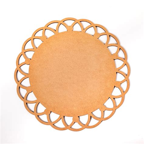 IVEI DIY MDF Ornate Round Placemat - Set 0f 2-Cutwork Painting Wooden ...