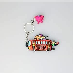 Red Indian Bus Keychain : Amazon.in: Fashion