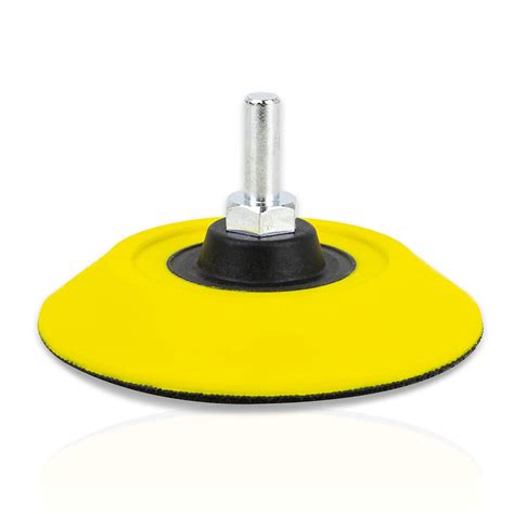 3" Hook and Loop M6 Sanding Backup Pad with 6mm Drill Shank Attachment ...