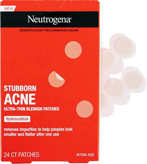 Neutrogena Stubborn Acne Blemish Patches, Ultra-Thin Hydrocolloid Acne ...