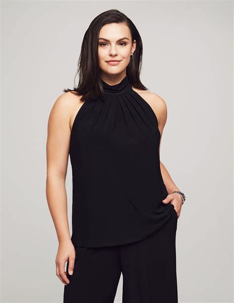 Anne Klein Ity Pleat Neck Halter Top