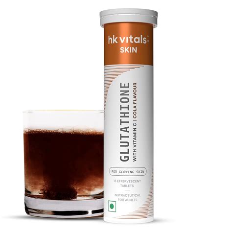 hk vitals Glutathione (Cola, 15 Effervescent Tablets) | L-Glutathione ...