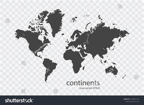 Vector Map of World Continents 的图像结果