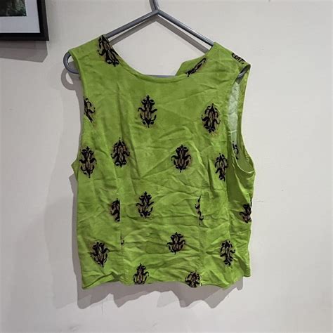 Super cute hippie green vest💚 Fits size... - Depop
