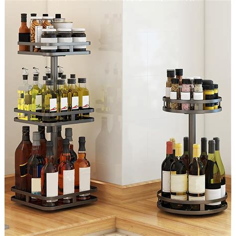 YunNasi 2 Tier Lazy Susan Organizer Big Enough Spinning Rack India | Ubuy
