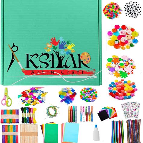 JHINTEMETIC® Arts and Crafts Set for Kids – Assorted Kids Arts and ...