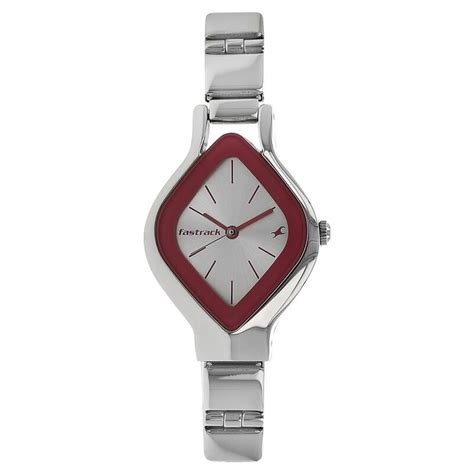 Buy Online Fastrack Quartz Analog Silver Dial Stainless Steel Strap ...