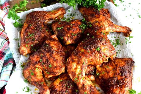 Oven Baked Spicy Barbecue Chicken Quarters | Chicken leg quarter ...