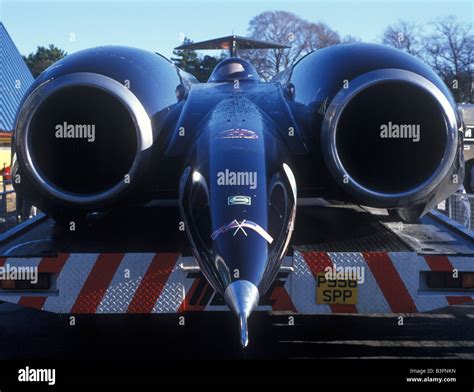 Thrust SSC world land speed record 763.035 mph mach 1.02 Stock Photo ...
