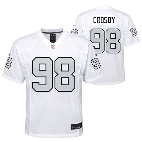 Maxx Crosby Las Vegas Raiders Nike Youth Game Jersey - White - Kelvinmart
