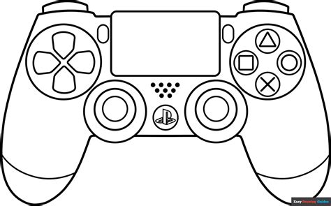 PS4 Controller Coloring Page | Easy Drawing Guides