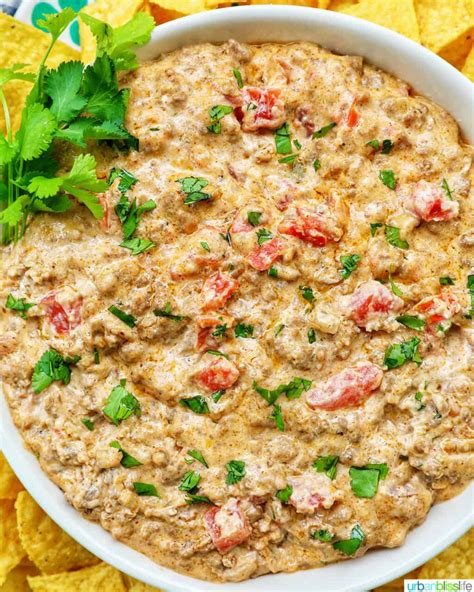 Easy Taco Dip with Ground Beef - Urban Bliss Life