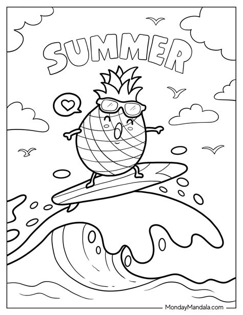 38 Summer Coloring Pages (Free PDF Printables)