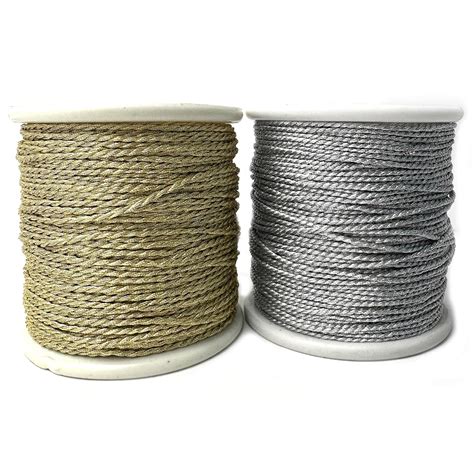 Embroiderymaterial Combo of 2 Twisted Metallic Embroidery Zari Thread ...