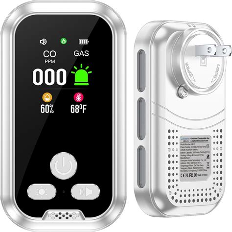 4-in-1 Natural Gas Leak Detector & Carbon Monoxide Detectors - Carbon Monoxide Detectors Plug in ...